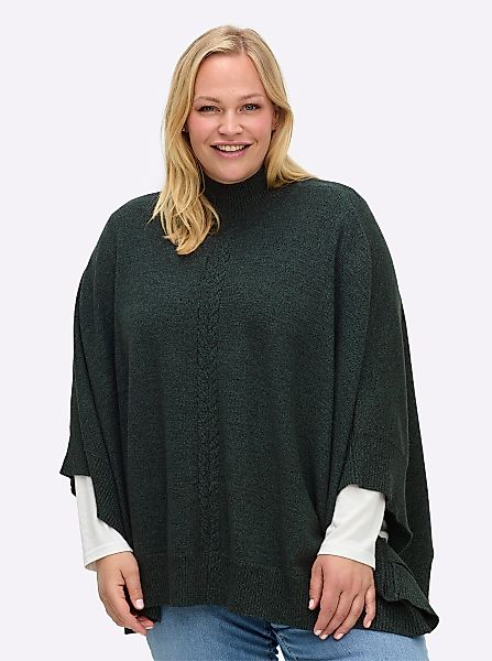 Sheego Strickponcho Strickponcho Länge ca. 70 günstig online kaufen