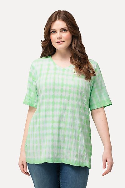 Ulla Popken T-Shirt T-Shirt Batikdruck Struktur günstig online kaufen