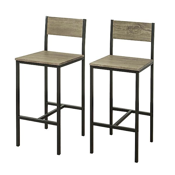 SoBuy 2-er Set Barhocker Barstühle mit Rücken-Lehne Sitzhöhe 67cm FST53x2 günstig online kaufen