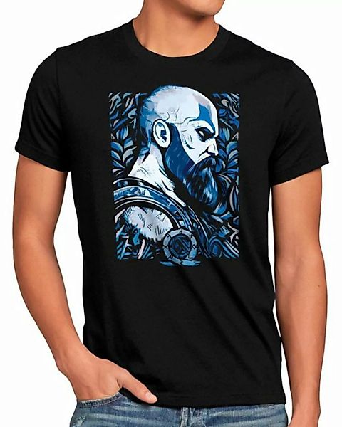 style3 Print-Shirt Herren T-Shirt Nothern God god of action adventure krato günstig online kaufen