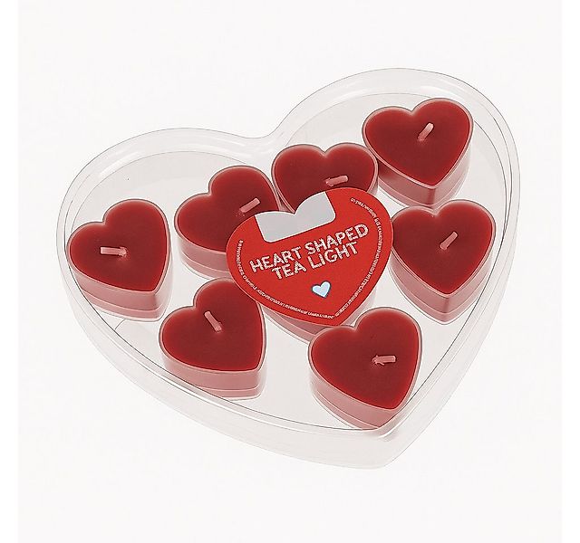 what the shop Teelicht Teelichter Herzform – 8 Stück in Herzverpackung, rot günstig online kaufen