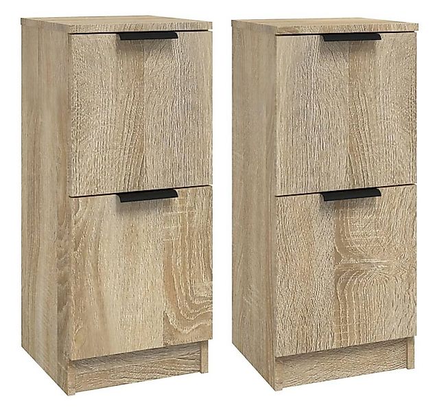 vidaXL Sideboard Sideboards 2 Stk. Sonoma-Eiche 30x30x70 cm Holzwerkstoff ( günstig online kaufen