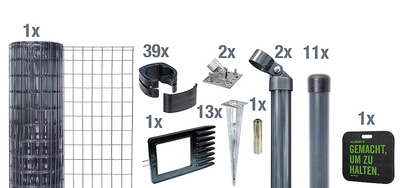 Alberts Schweißgitter "Fix-Clip Pro" Höhe: 80-150cm, Gesamtlänge: 10 und 25 günstig online kaufen