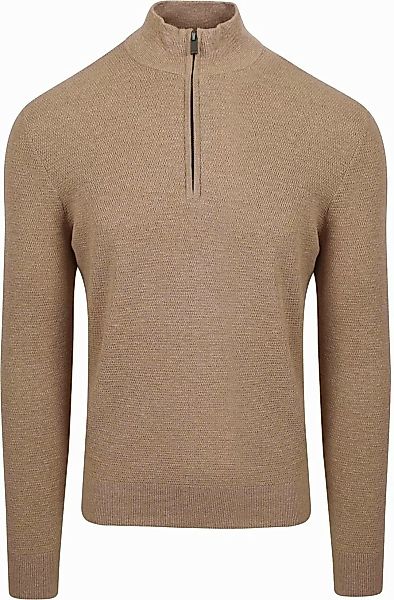 Suitable Half Zip Pullover Struktur Beige - Größe L günstig online kaufen