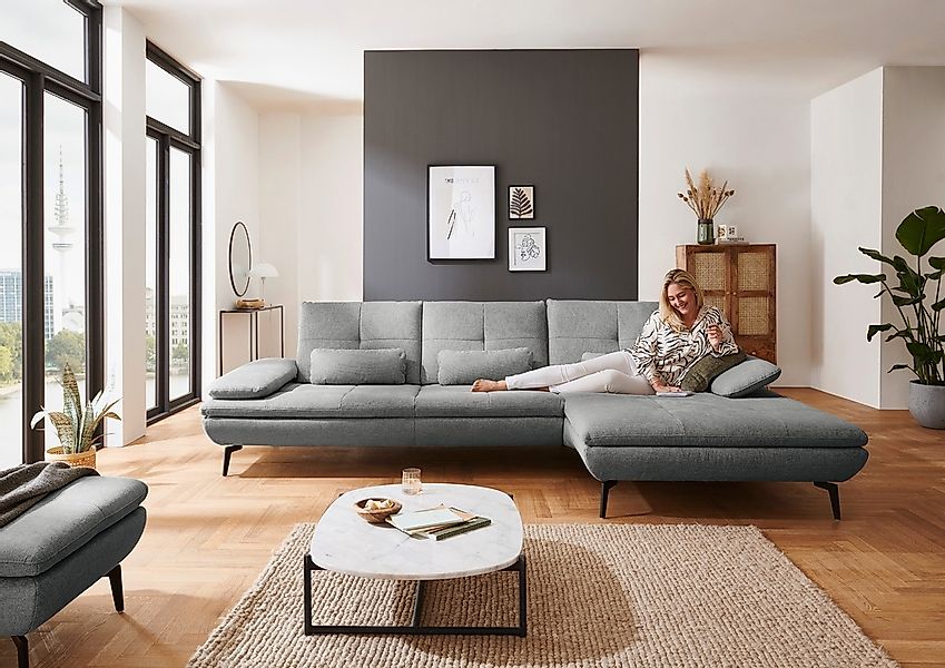 Die PlanBar Ecksofa "MP-IN23002 L-Form" wahlweise mit Armteil- und Sitztief günstig online kaufen