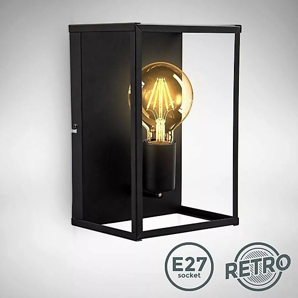 B.K.Licht Wandleuchte Wandlampe E27 60W Metall günstig online kaufen