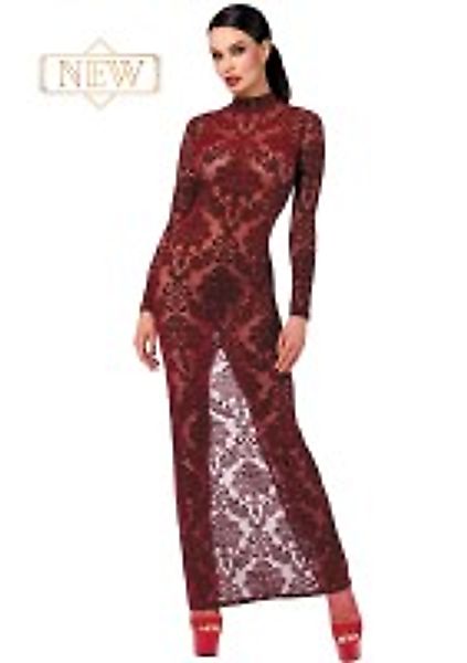 Burgunderrotes langes Kleid günstig online kaufen