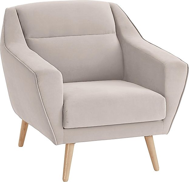 andas Sessel »Bille«, mit Naht im Rückenkissen und Eiche-Beinen, Design by günstig online kaufen