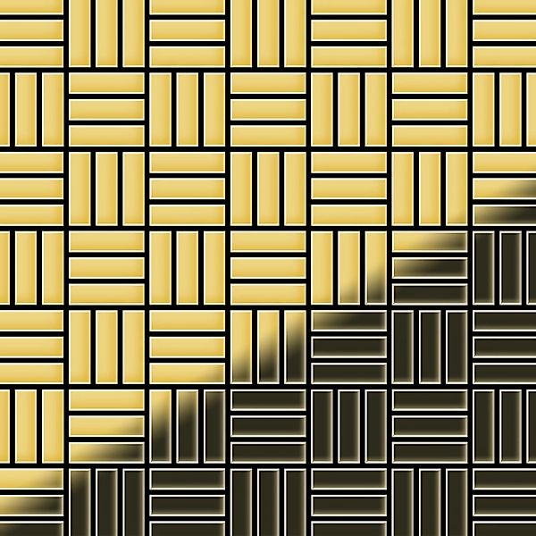 ALLOY Mosaik Fliese Massiv Metall Messing Gewalzt Gold 1,6mm Stark Basketwe günstig online kaufen
