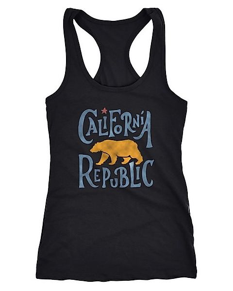 Neverless Tanktop Damen Tank-Top California Republic Kalifornien Bär Racerb günstig online kaufen