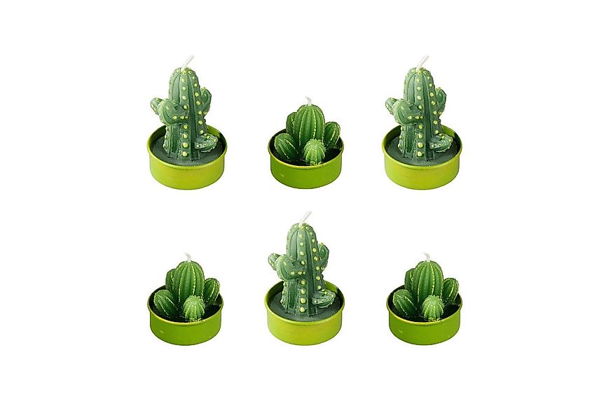 formano Teelicht 6er Set Deko Teelichter Kakteen grün (6-tlg., 6 Teelichter günstig online kaufen