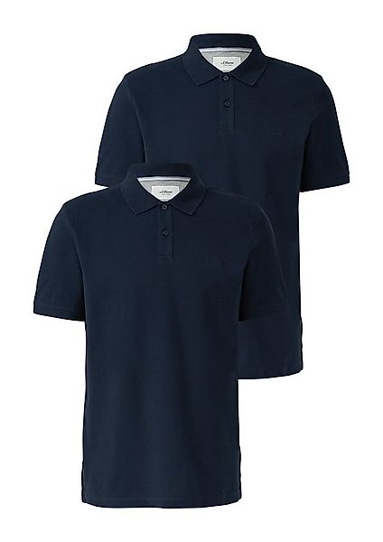 s.Oliver Poloshirt (Packung, 2-tlg) mit Logo Stickerei günstig online kaufen