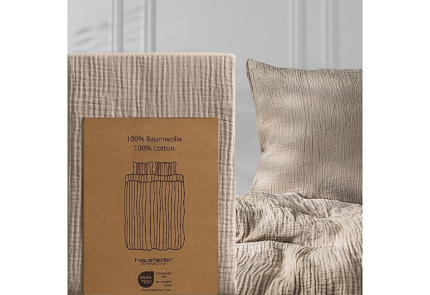 Hausfelder Bettwäsche Musselin 2er Set, 1 x Bettbezug 135x200 + 1 x Kissen günstig online kaufen