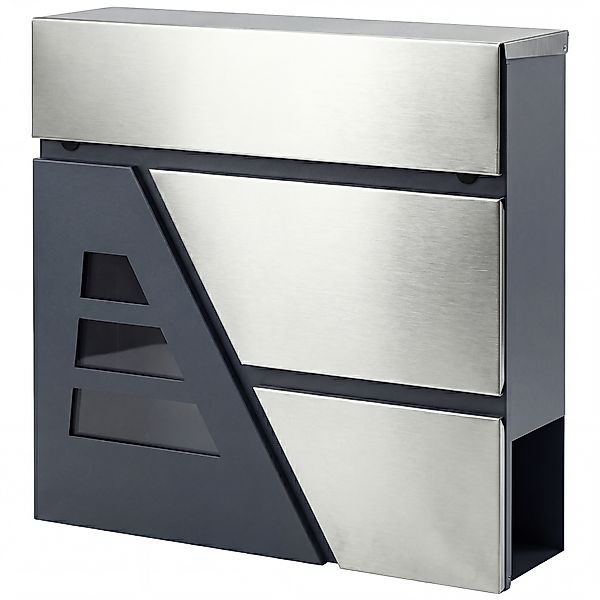 HOMCOM Wandbriefkasten, Wetterfester und Leise Schließender Postkasten für günstig online kaufen