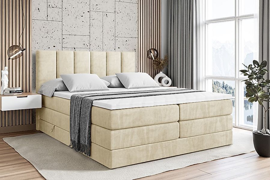 ALTDECOR Boxspringbett BOXI 1 KING (Multipocket-Matratze H4, H3 Matratze Bo günstig online kaufen