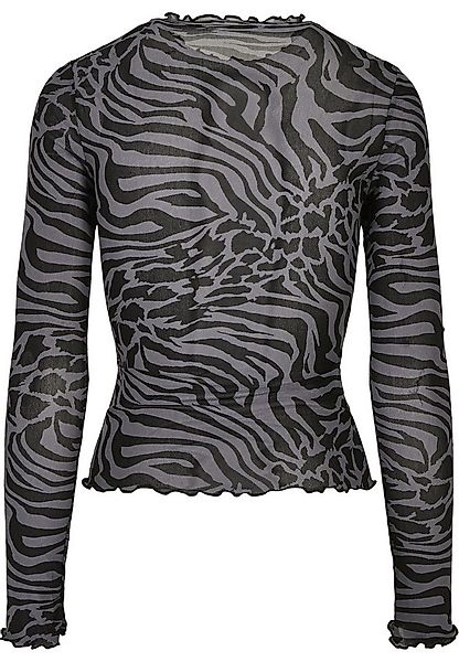 URBAN CLASSICS Langarmshirt Urban Classics Damen Ladies AOP Mesh Turtleneck günstig online kaufen