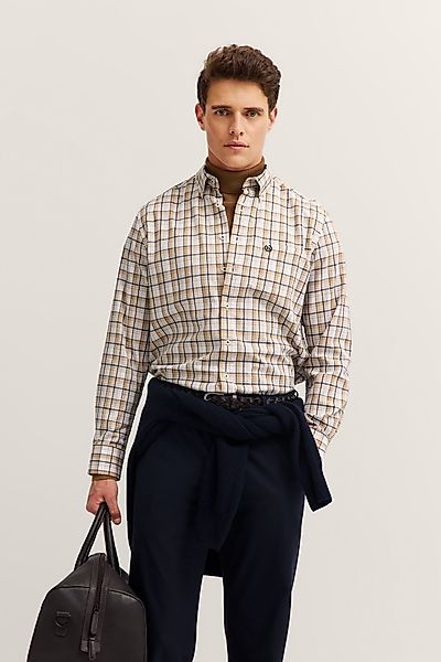 bugatti Langarmhemd Modern Fit kariert mit günstig online kaufen