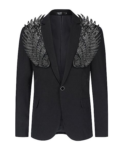 Allthemen Sakko Herren Sakko mit Pailletten Smokingjacke Glitzer Bunt Blaze günstig online kaufen