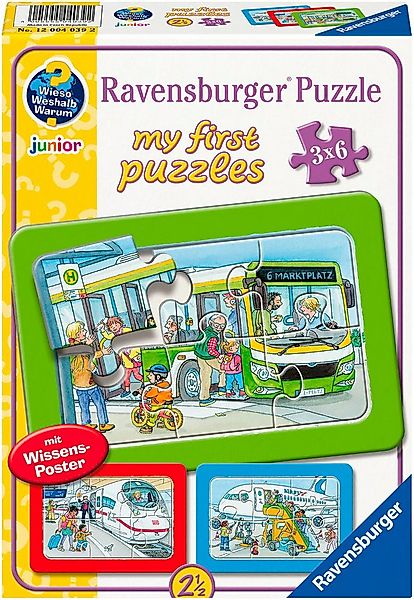 Ravensburger Rahmenpuzzle Wieso? Weshalb? Warum? Unterwegs mit Bus, Bahn un günstig online kaufen