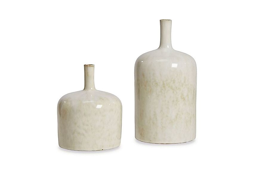 Mirabeau Tischvase, elegante Wohnzimmer Vasen in Creme aus Keramik handgefe günstig online kaufen