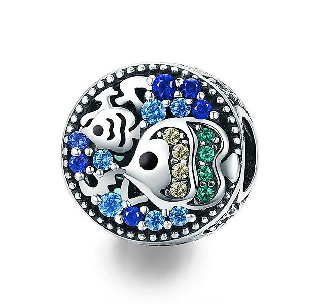 PANDACHARMS Bead Fische im türkisblauen Ozean Charm für Charm Armband, Silb günstig online kaufen