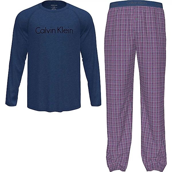 Calvin Klein Underwear Langarm-set Hosen Pyjama L Soft Grape Top / Michael günstig online kaufen