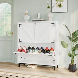 VOWNER Schuhschrank mit 2 Klappen, Freistehendem günstig online kaufen