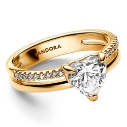 Pandora Fingerring Damen-Doppelschiene mit Goldfarben günstig online kaufen
