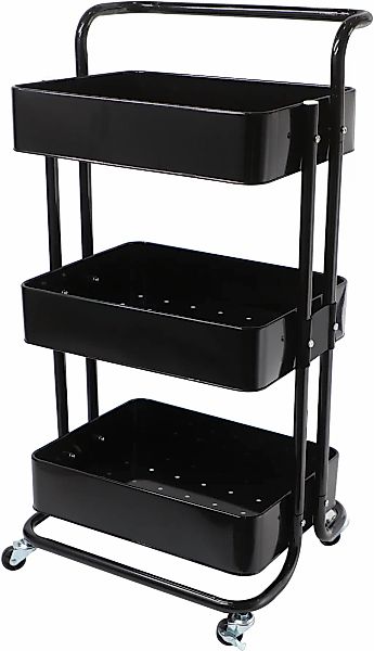 ECHTWERK Küchenwagen Servierwagen aus Eisen, mit 3 Ebenen und Schiebegriff, günstig online kaufen