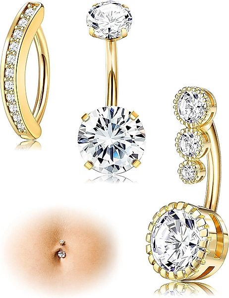 JeryWe Bauchnabelpiercing Bauchnabelpiercing Set 14G für günstig online kaufen