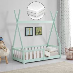 en.casa Kinderbett, »Helsingborg« mit Matratze Kiefernholz günstig online kaufen