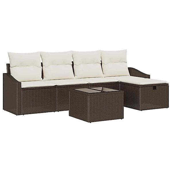 vidaXL Sofa Set mit Kissen 6-Tlg Poly-Rattan 3360599 günstig online kaufen
