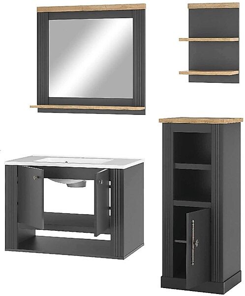 Home affaire Badmöbel-Set »WESTMINSTER, Bad im Landhausstil, 4-teiliges Bad günstig online kaufen