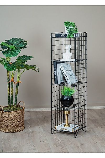 en.casa Standregal, pulverbeschichtetes Metall, montiert, 5 Ablagen 9072989 günstig online kaufen