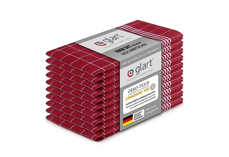 Glart Geschirrtuch 48RI2 10 St. Geschirrtücher Küchentücher 50x70 cm 100% B günstig online kaufen
