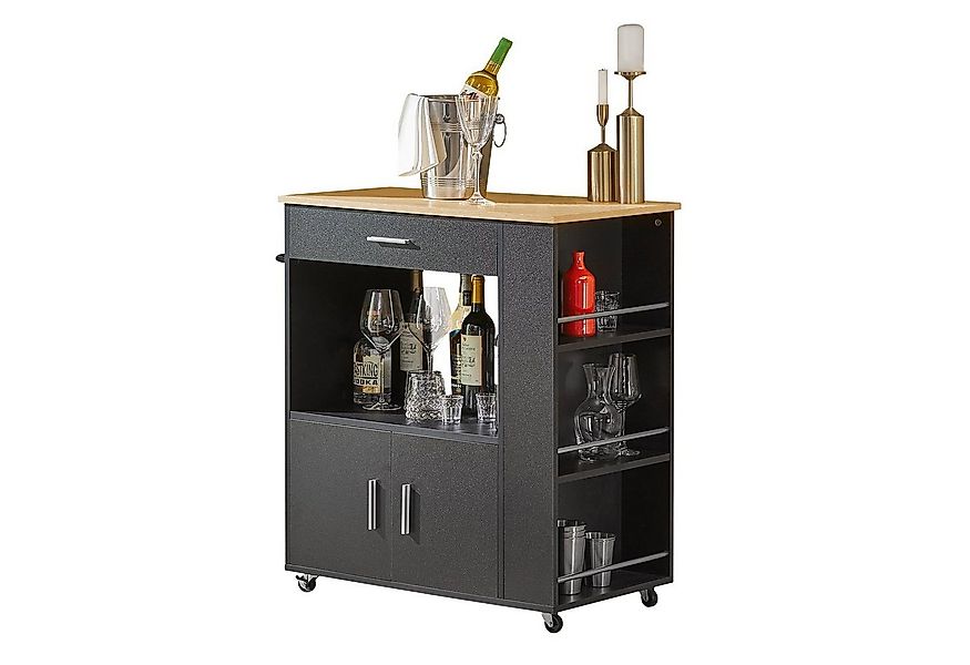 SoBuy Servierwagen FKW113, Küchenwagen mit Arbeitsplatte, Beistelltisch, Kü günstig online kaufen