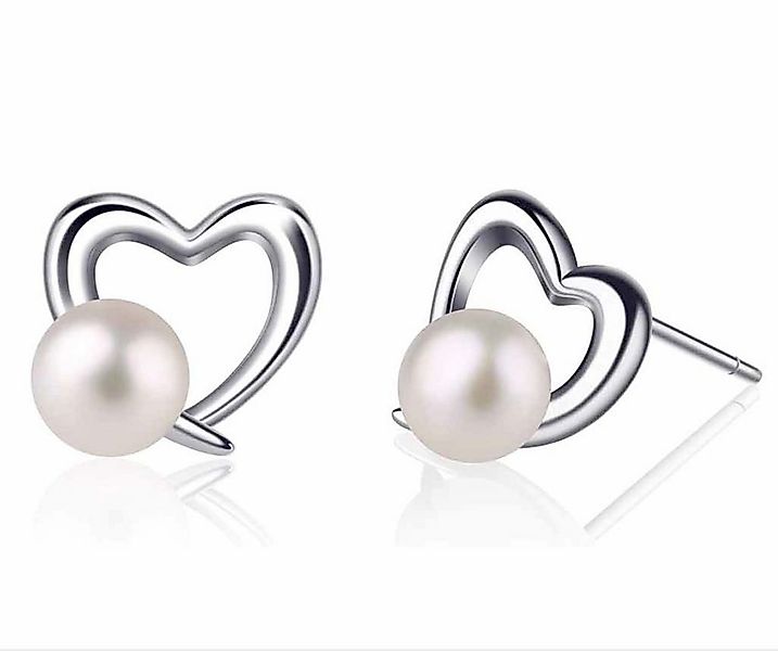 B. Catcher Paar Ohrstecker Perlenherz-Ohrstecker 925 Sterlingsilber (1 Paar günstig online kaufen