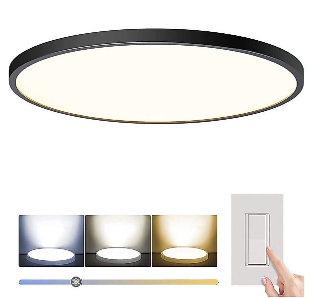 Sunicol Deckenleuchten Rund Panel Ultraflach LED Deckenleuchte, 24W-48W, Wo günstig online kaufen