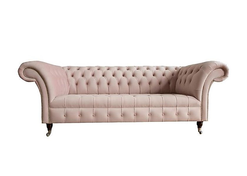 Xlmoebel Sofa Dreisitzer Chesterfield-Sofa in Rosa mit stilvollem Design, H günstig online kaufen