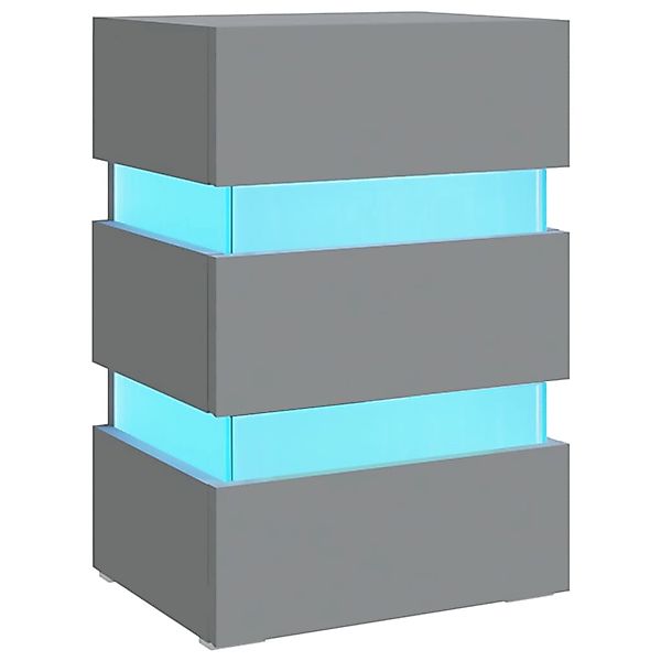 vidaXL Nachttisch, LED-Nachttisch Grau 45x35x67 cm günstig online kaufen
