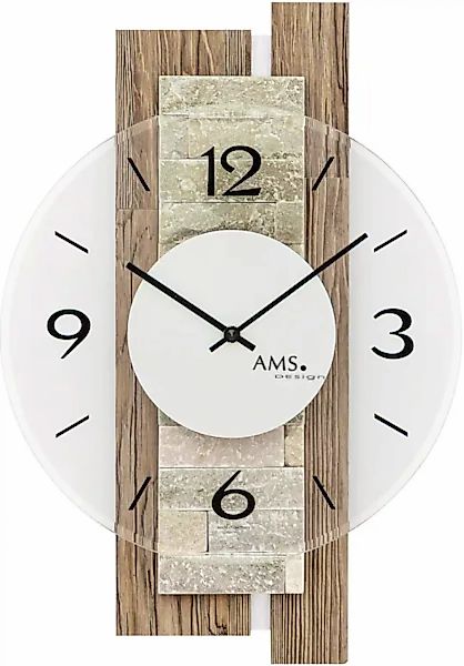 AMS Wanduhr »W9543«, Quarzuhr,Holz,Wohnzimmer,Esszimmer,Küche,Arbeitszimmer günstig online kaufen