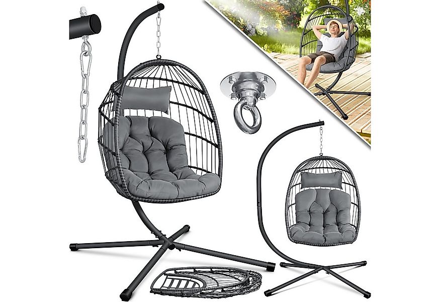 KESSER Hängesessel, Hängesessel Jungle mit Gestell Stahl Hängekorb Sessel günstig online kaufen