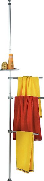 Ruco Teleskop-Handtuchhalter, 3 Handtuchstangen/1 Ablage, höhenvestellbar, günstig online kaufen