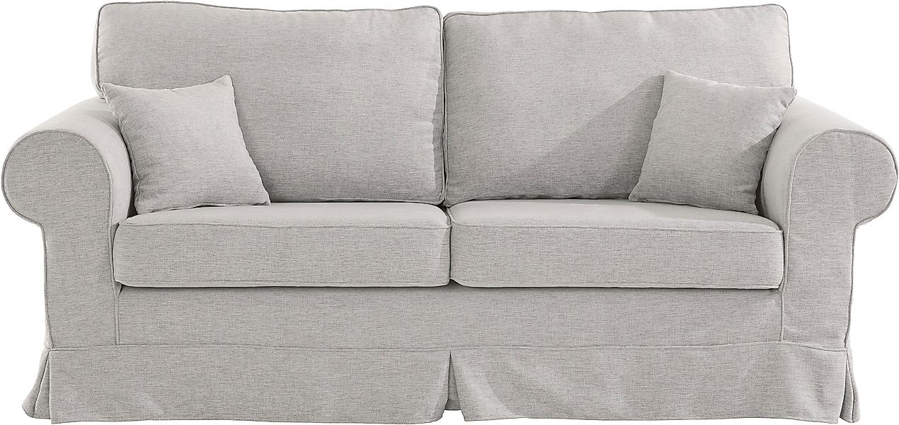 Home affaire 3-Sitzer "Shadmoor", Hussenoptik, in uni oder mit Blumendruck günstig online kaufen