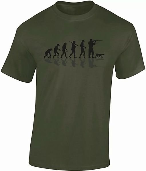Baddery Print-Shirt Jäger T-Shirt - Jäger Evolution - Geschenk für Jäger - günstig online kaufen