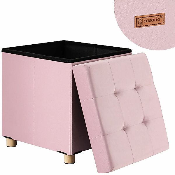Casaria Sitzhocker, Samt Rosa Faltbar inkl. günstig online kaufen