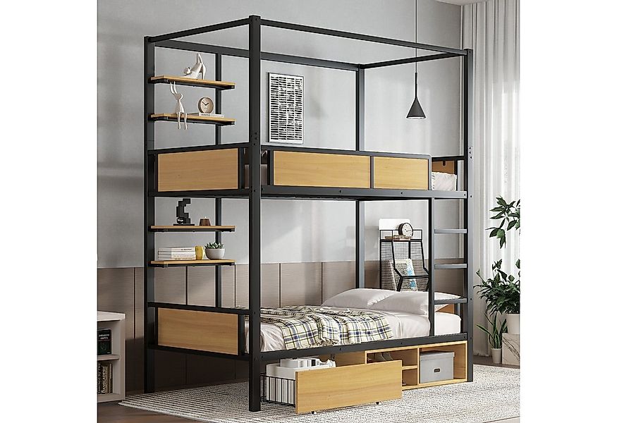 Merax Etagenbett (1-St., Stockbett Eisenbett Jugendbett), Metall Kinderbett günstig online kaufen