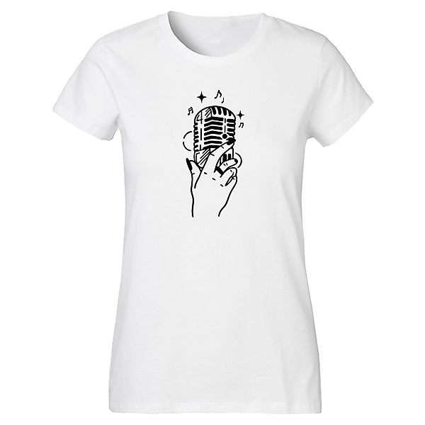 Banco T-Shirt Damen Musik Mikrophon Unifarben günstig online kaufen