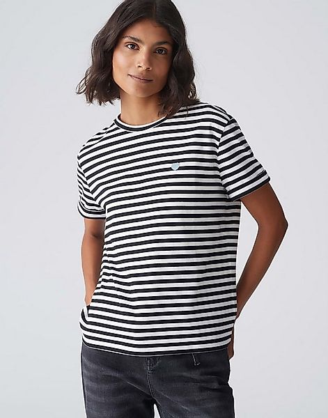 OPUS Kurzarmshirt T-Shirt SERZ STRIPE Regular aus Organic Cotton günstig online kaufen