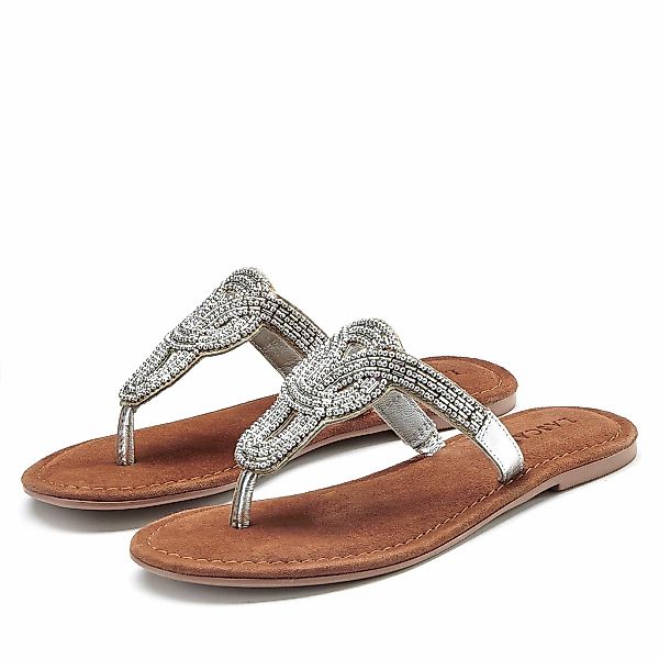 LASCANA Zehentrenner "Sandale, Pantolette, Sommerschuh," mit Zierperlen und günstig online kaufen